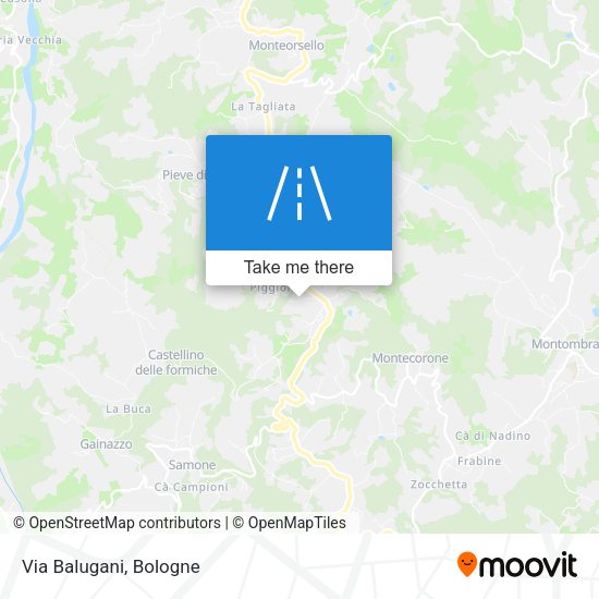 Via Balugani map
