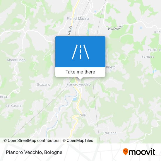 Pianoro Vecchio map
