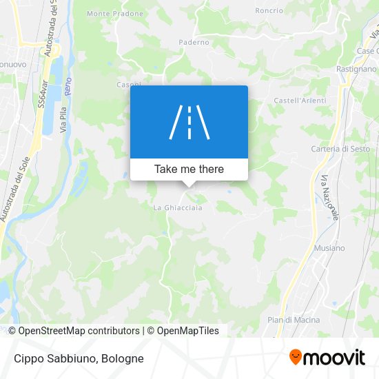 Cippo Sabbiuno map