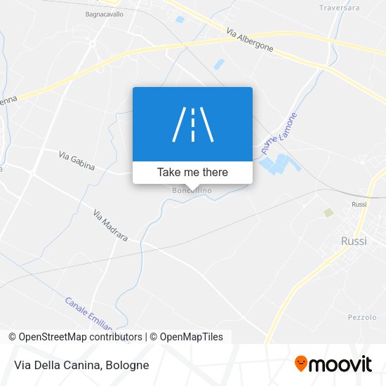 Via Della Canina map