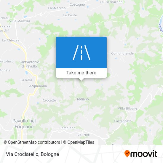 Via Crociatello map