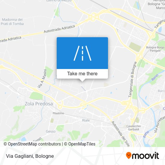 Via Gagliani map