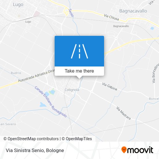 Via Sinistra Senio map