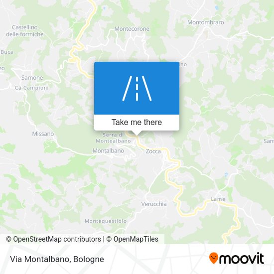 Via Montalbano map