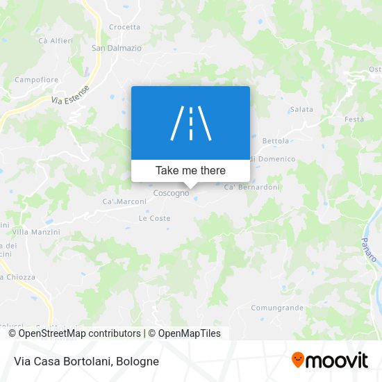 Via Casa Bortolani map