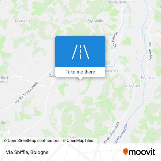 Via Sbiffia map