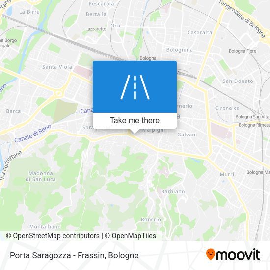 Porta Saragozza - Frassin map