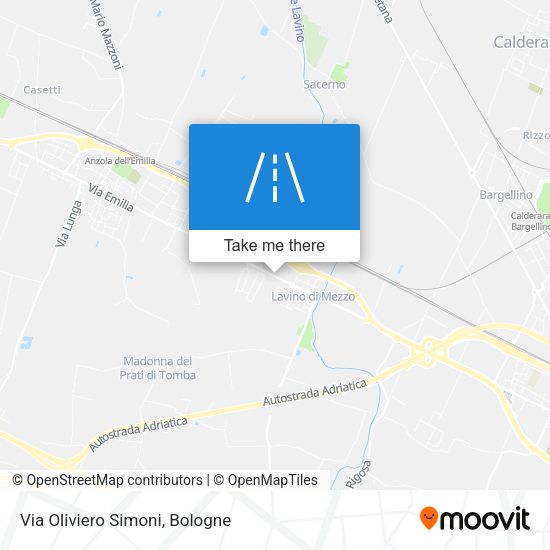 Via Oliviero Simoni map