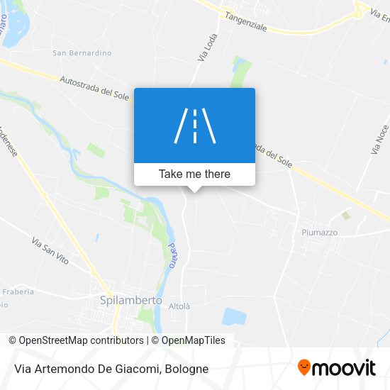 Via Artemondo De Giacomi map