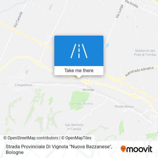 Strada Provinciale Di Vignola "Nuova Bazzanese" map