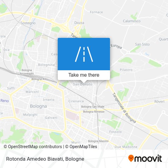 Rotonda Amedeo Biavati map