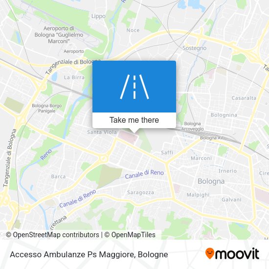Accesso Ambulanze Ps Maggiore map