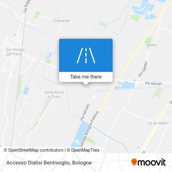 Accesso Dialisi Bentivoglio map