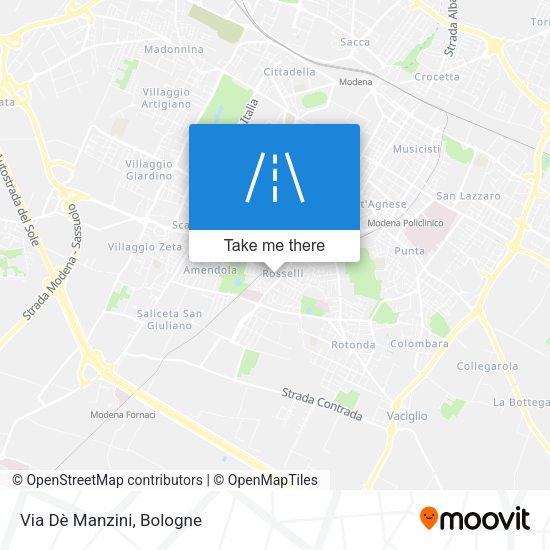 Via Dè Manzini map