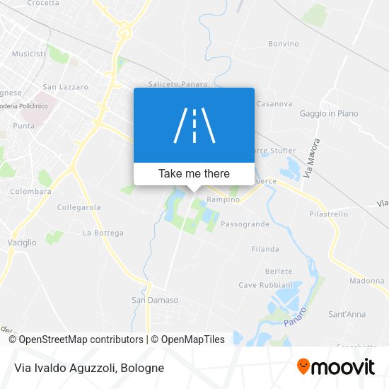 Via Ivaldo Aguzzoli map