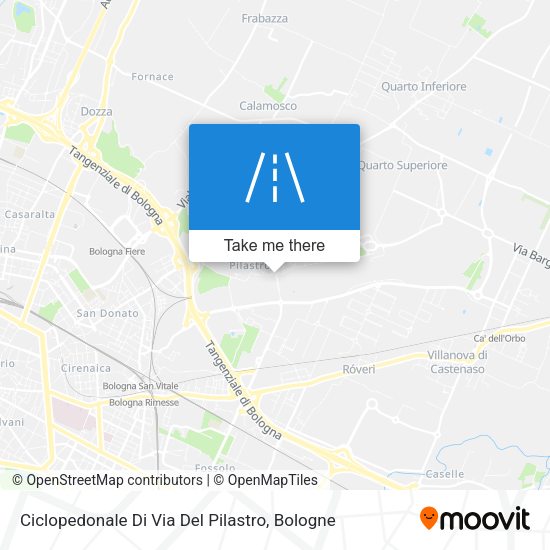 Ciclopedonale Di Via Del Pilastro map