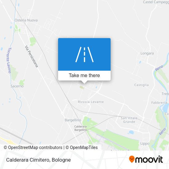 Calderara Cimitero map