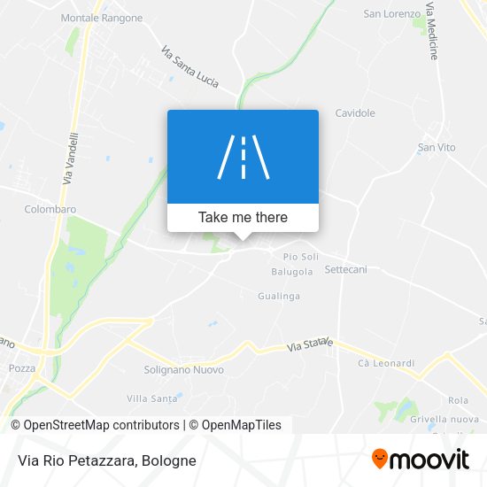 Via Rio Petazzara map