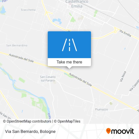 Via San Bernardo map