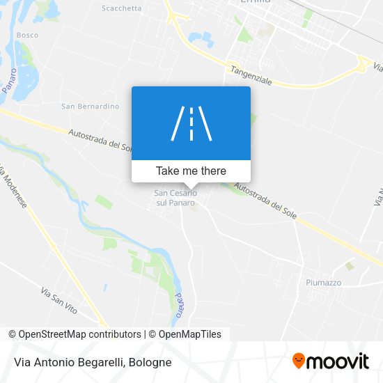 Via Antonio Begarelli map