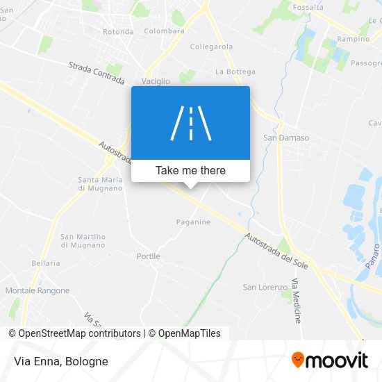 Via Enna map