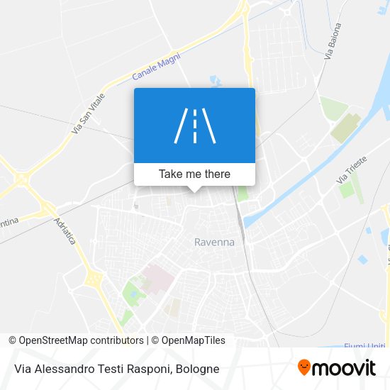 Via Alessandro Testi Rasponi map