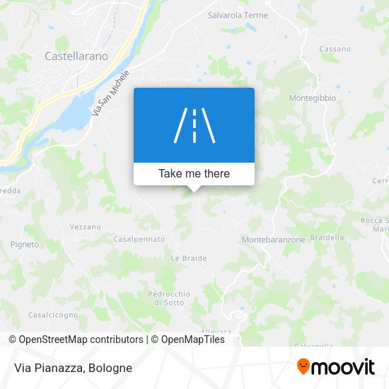 Via Pianazza map