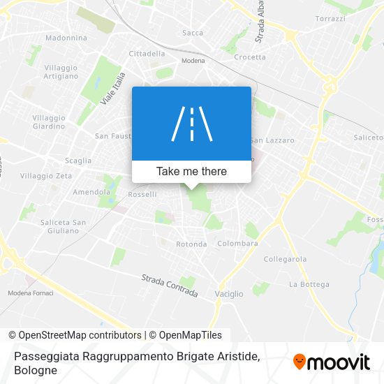 Passeggiata Raggruppamento Brigate Aristide map