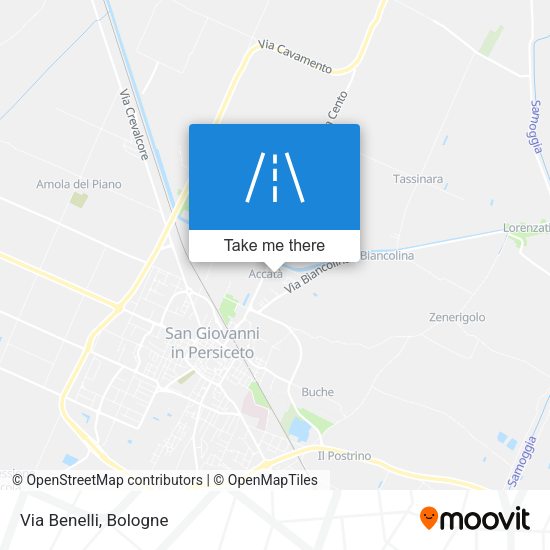 Via Benelli map