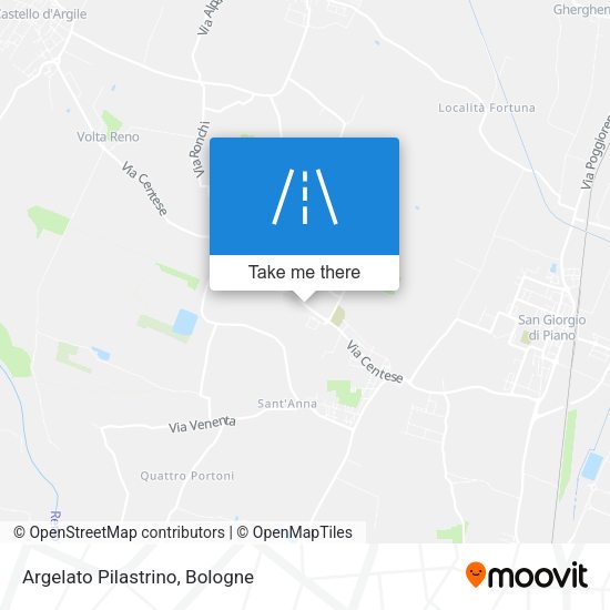 Argelato Pilastrino map