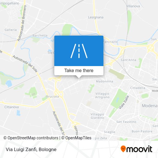 Via Luigi Zanfi map