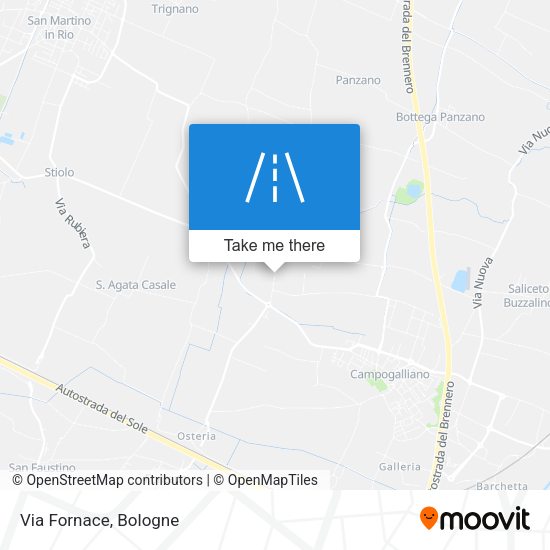 Via Fornace map