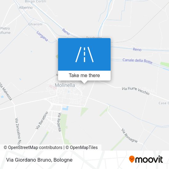 Via Giordano Bruno map