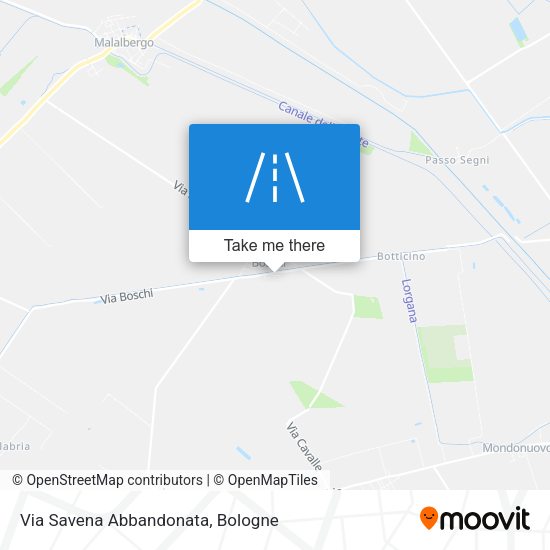 Via Savena Abbandonata map
