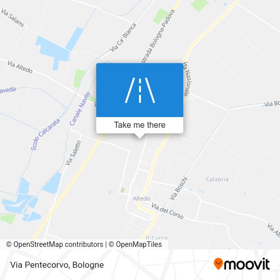 Via Pentecorvo map