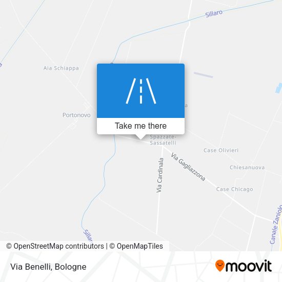 Via Benelli map
