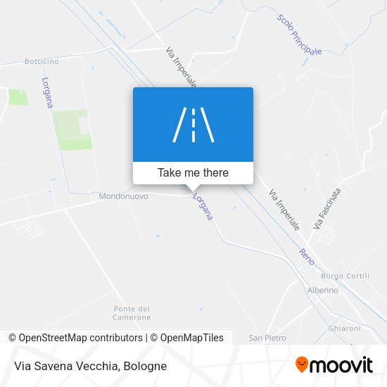 Via Savena Vecchia map