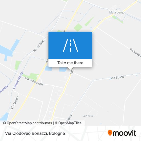 Via Clodoveo Bonazzi map