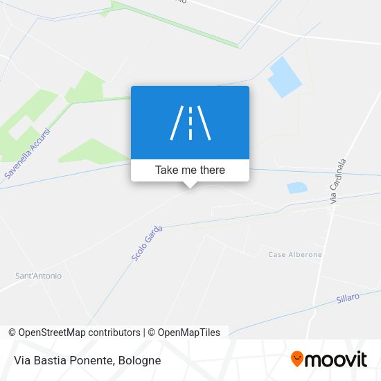 Via Bastia Ponente map