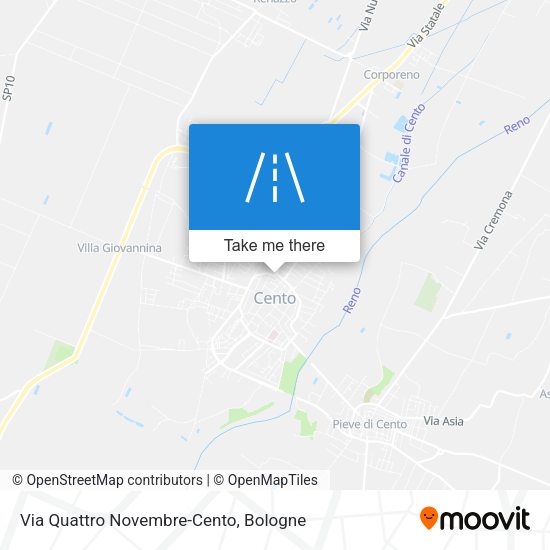 Via Quattro Novembre-Cento map