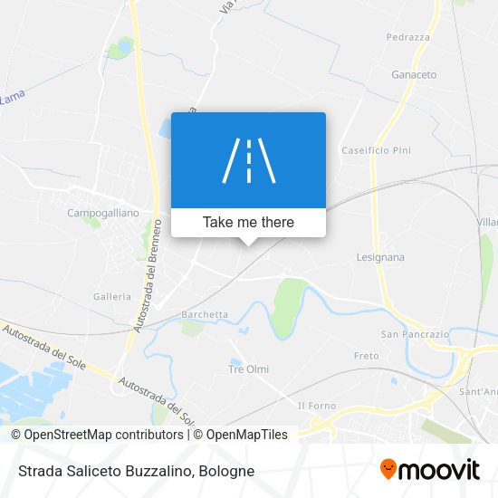 Strada Saliceto Buzzalino map