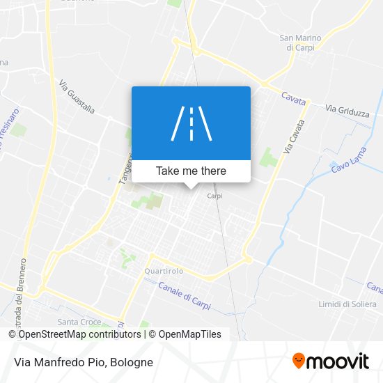 Via Manfredo Pio map