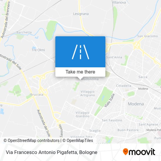 Via Francesco Antonio Pigafetta map