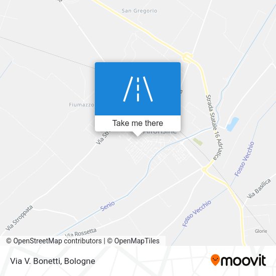 Via V. Bonetti map