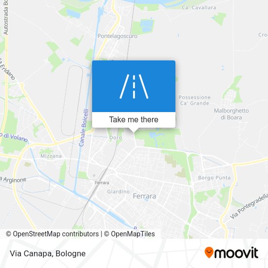 Via Canapa map