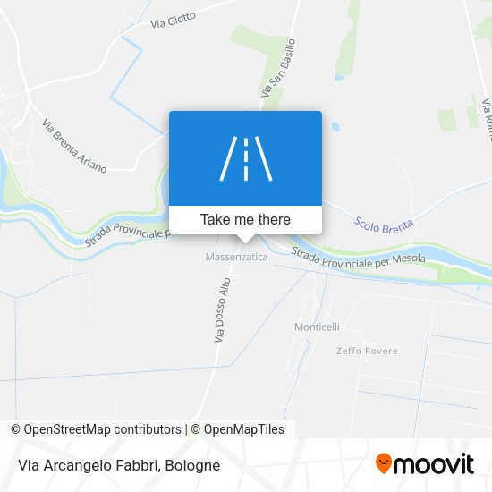 Via Arcangelo Fabbri map