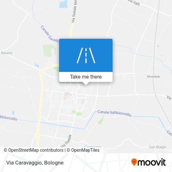 Via Caravaggio map