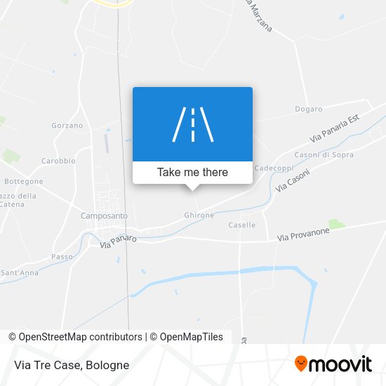 Via Tre Case map