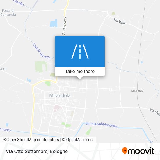 Via Otto Settembre map