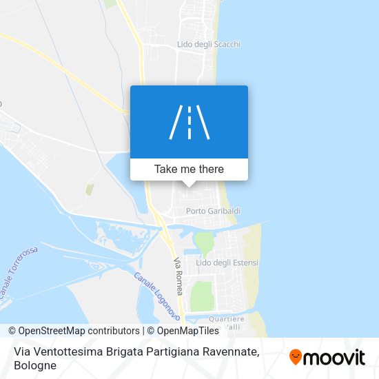 Via Ventottesima Brigata Partigiana Ravennate map